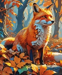 Autumn Fox Art Diamond Painting