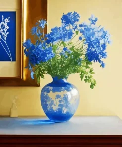 Blue Glass Vase Diamond Painting