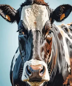 Brown and Black Cow Diamond Painting