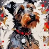 Brown And Black Schnauzer Dog Diamond Painting