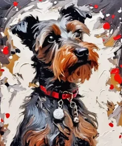 Brown And Black Schnauzer Dog Diamond Painting