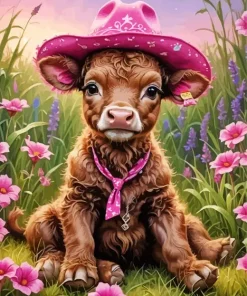 Brown Baby Calf Diamond Painting