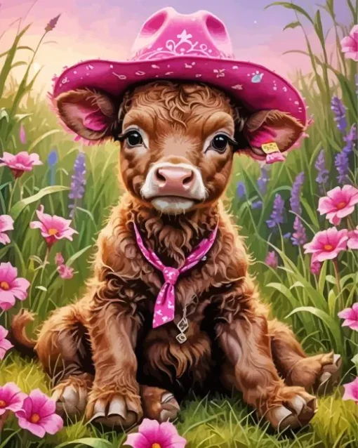 Brown Baby Calf Diamond Painting