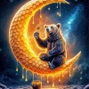 Brown Bear Eating Honey Diamond Painting