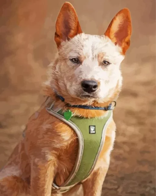 Brown Blue Heeler Diamond Painting