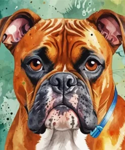 Brown Boxer Dog Diamond Painting
