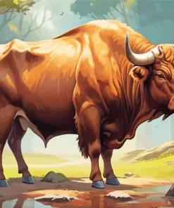 Brown Bull Diamond Painting