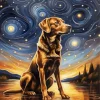 Brown English Labrador Dog Diamond Painting