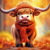 Brown Highland Calf Diamond Painting