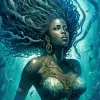 Brown Mermaid Diamond Painting