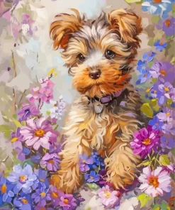 Brown Morkie Diamond Painting