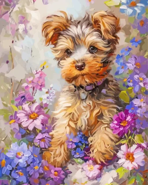 Brown Morkie Diamond Painting
