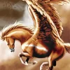 Brown Pegasus Diamond Painting