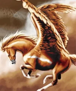 Brown Pegasus Diamond Painting