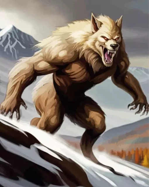 Brown Werewolf Diamond Painting
