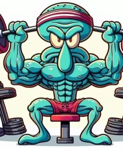Buff Squidward Diamond Painting