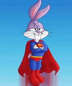 Bugs Bunny As Superman Diamond Painting