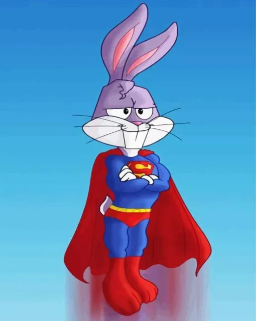 Bugs Bunny As Superman Diamond Painting