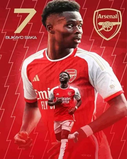 Bukayo Saka Arsenal Diamond Painting