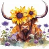 Bull With Flower Crown Diamond Painting