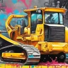 Bulldozer Art Diamond Painting