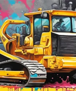 Bulldozer Art Diamond Painting