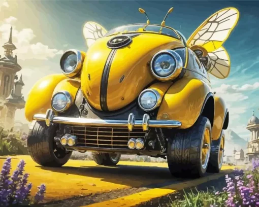 Bumblebee Car Diamond Painting