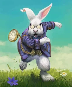 Bunny Alice In Wonderland Diamond Painting