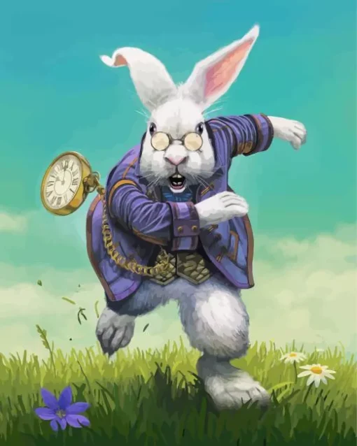 Bunny Alice In Wonderland Diamond Painting