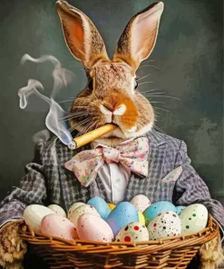 Bunny Smoking Diamond Painting
