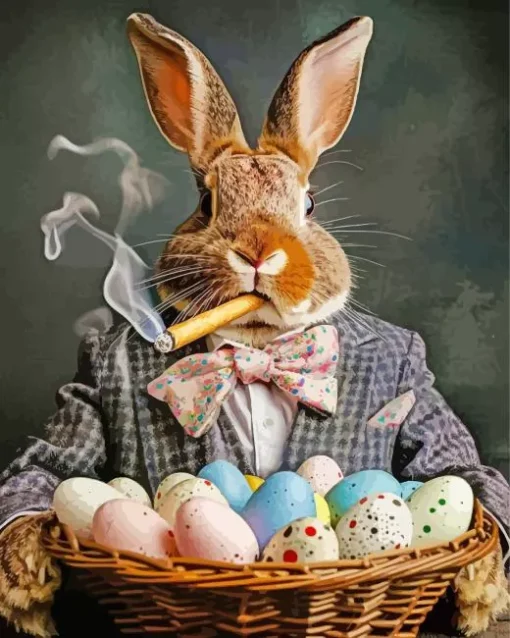 Bunny Smoking Diamond Painting