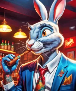 Bunny Smoking Art Diamond Painting