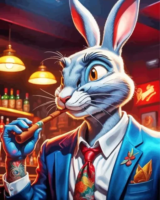 Bunny Smoking Art Diamond Painting