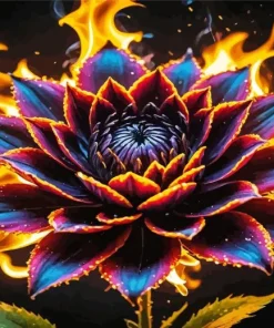 Burning Flower Diamond Painting