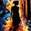 Burning Woman Diamond Painting