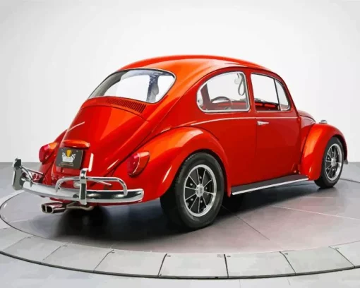 Burnt Orange VW Beetle Diamond Painting