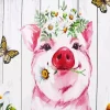 Butterflies And Pig Diamond Painting