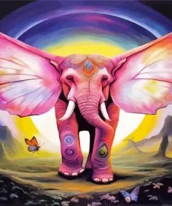 Butterfly Elephant Diamond Painting