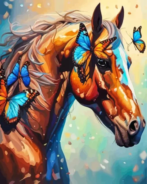 Butterfly Horse Diamond Painting