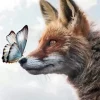 Butterfly On Fox Nose Diamond Painting