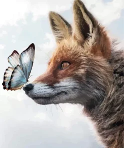 Butterfly On Fox Nose Diamond Painting