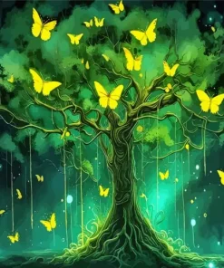 Butterfly Tree Diamond Painting
