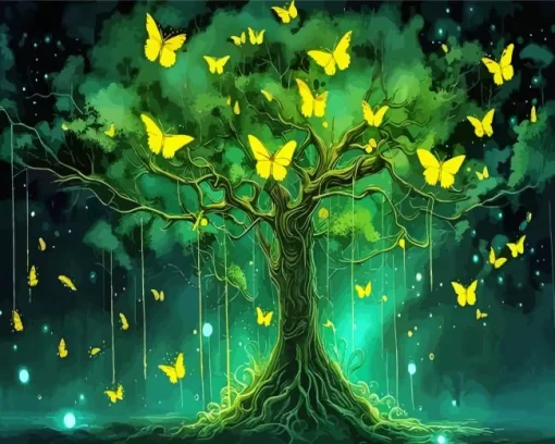 Butterfly Tree Diamond Painting