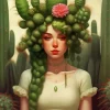 Cactus Girl Diamond Painting