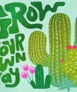 Cactus Quote Diamond Painting