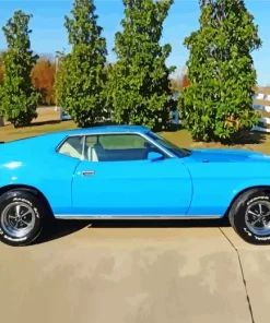 Classic Blue Ford Mustang Diamond Painting