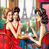 Coffee In Paris With Ladies Diamond Painting
