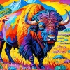 Colorful Buffalo Diamond Painting