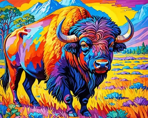 Colorful Buffalo Diamond Painting