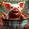Cool Funny Pig Diamond Painting